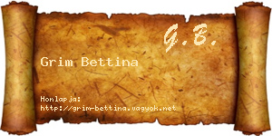 Grim Bettina névjegykártya